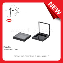 Fashion Single Square Black Clear Plastic Eye Shadow Container